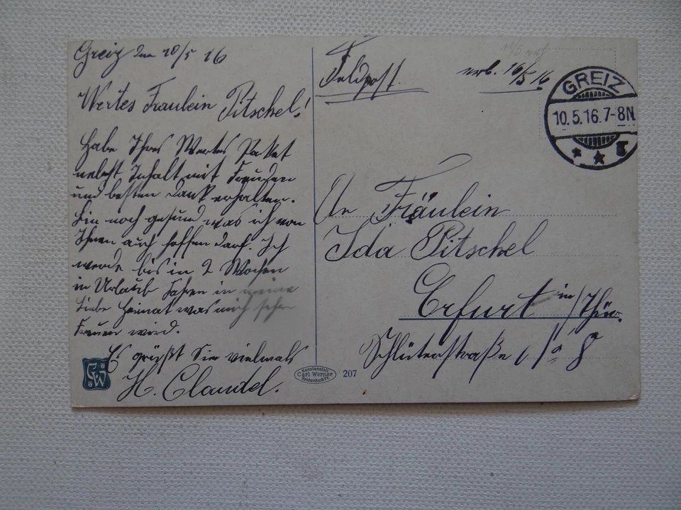 AK Göltzschtalbrücke Feldpost 1916 [11A272] - Bild 2 von 2