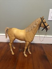 Louis Marx Toys Vintage Johnny West 13.5  Palomino Thunderbolt Horse 1960s