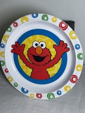 Vintage Vtg Sesame Street Elmo Melamine Toddler Meal Plate, The First Years