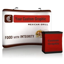 10ft Custom Tension Fabric Trade Show Display Booth Pop Up Stand with Hard Case