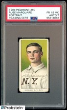 T206 Rube Marquard Portrait PSA 1.5 MK AUTO 7 HOF Signed ONLY 4 Higher