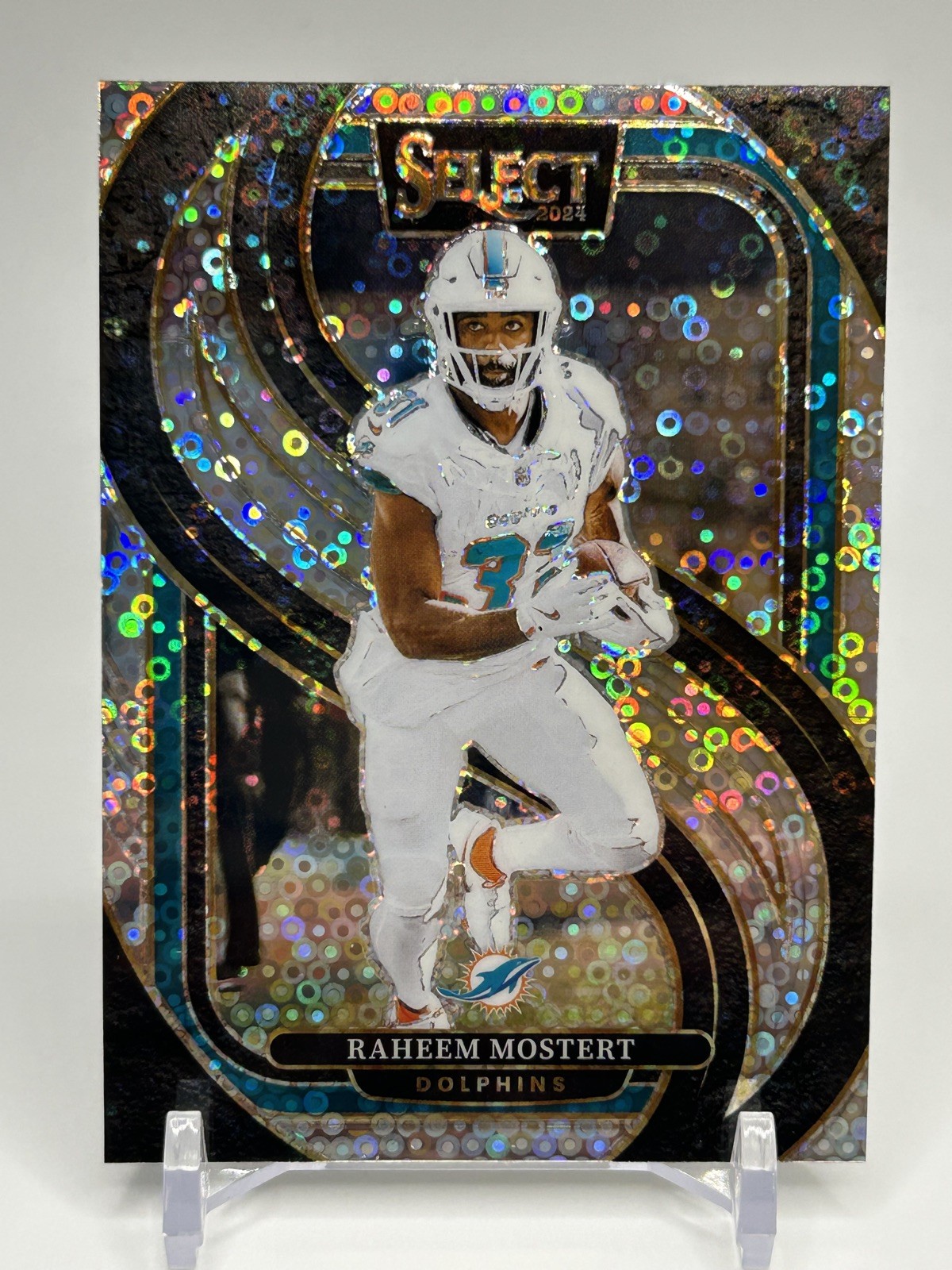 2024 Panini Select Raheem Mostert Premier Level Silver Disco #188