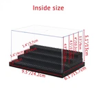 4-Steps Acrylic for Minifigure Display Case Stackable Box Clear Dustproof Clear