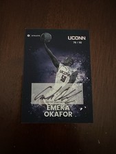Emeka Okafor Onit Athlete #75 Blue /110 Auto - UConn Huskies Alumni