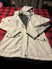Woman's Avalanche Softshell Hooded Jacket Black Size M Weather Shield Fitted