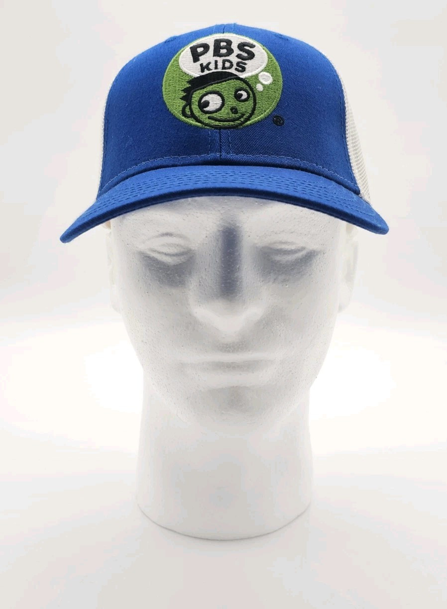 PBS KIDS Baseball Hat Cap New With Tags Blue/White Mesh Back Trucker TV Logo