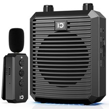 18W Voice Amplifier with Wireless Lavalier Microphone, Portable Speaker with ...