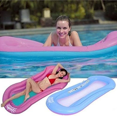 Luftmatratze Pink / Blau 180cm x 100 cm Schwimmsessel Schwimmliege Mesh Mat Neu