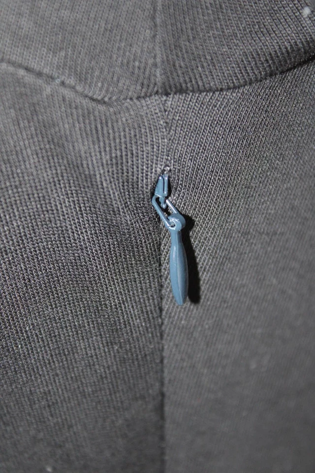 3.1 Phillip Lim Womens Short Sleeve Scoop Neck Lace Trim Dress Navy Black Size 2 - Image 4 of 4