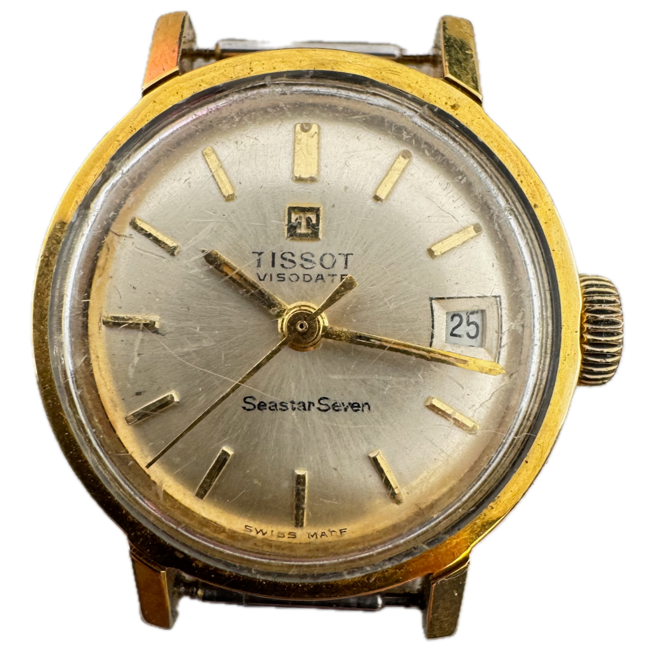 Vintage Tissot Visodate Seastar Seven Gold Plated Mechanical Men's Watch