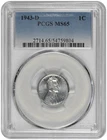 1943 D 1C Lincoln Steel Wheat Cent PCGS MS 65 New Holder Small Spot OBV