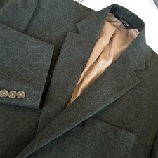 Jos A Banks Mens Sport Coat Blazer 100 Wool 42R Charcoal Two Button Double Vent
