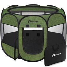 Dog Cat Playpen Indoor Outdoor for Puppy Pet Dogs Recovery Premium Green