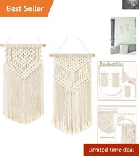Thoughtful Gift - 2 Pcs Macrame Wall Hangings for Boho Nursery  Bedroom