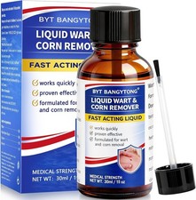 Wart Remover Liquid - Gentle Formula for Plantar Warts, Common Corn on Feet, H