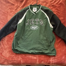 NFL New York Jets Green Black White Jacket Men's Size M Football
