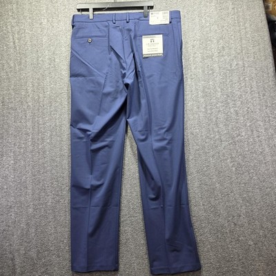JM Haggar Pants Mens 38x32 Blue Slim Fit Super Flex Waistband Dress Pants  9780197831557| eBay