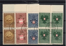 AUSTRIA 1949 POW RELIEF FUND IN BLOCKS USED