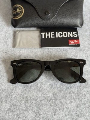 Ray-Ban Wayfarer RB2140 901 Classic Wayfarer S:50 - Schwarz/Grün