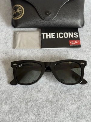 Ray-Ban Wayfarer RB2140 901  Classic Wayfarer S:50 - Noir/vert - Photo 1/4