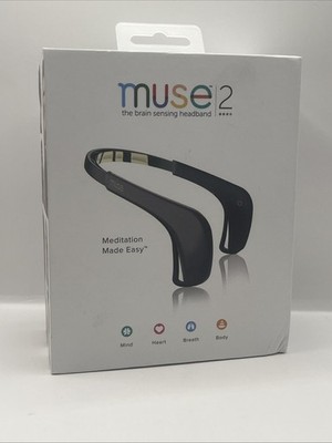Muse 2 Brain Sensing Headband Gray In Box Tested Working With Manuals Used