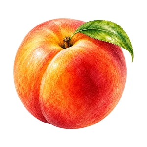 Peach Fruit Vinyl Sticker Self Adhesive Food Decal Various Sizes Made to Order