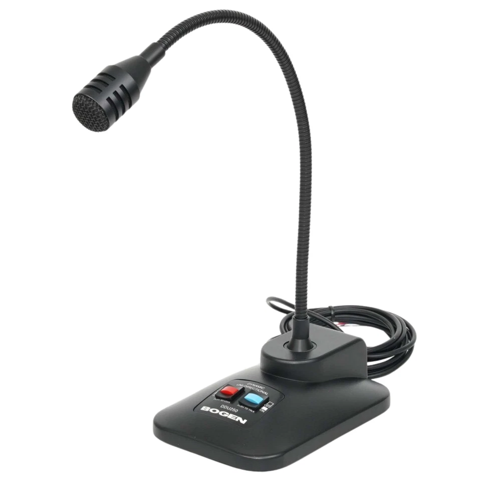Bogen DDU250 Dynamic Desktop Gooseneck Paging Microphone with Push-to-Talk NEW - Image 2 of 4