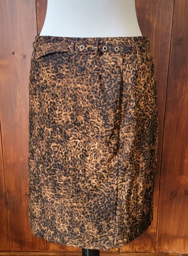 Leopard Print Belted Women 6 Mini Skirt Iconic Bold Animal Print Maximalist Bold