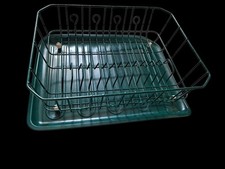 Rubbermaid 1182 Drainboard  Dish Rack 2pc Set Vintage Hunter Green Made In USA