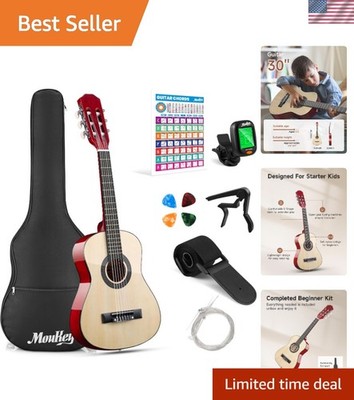 30'' Acoustic Guitar for Beginners Kids Youth 1/4 Size Dreadnought Guitarra Ac...