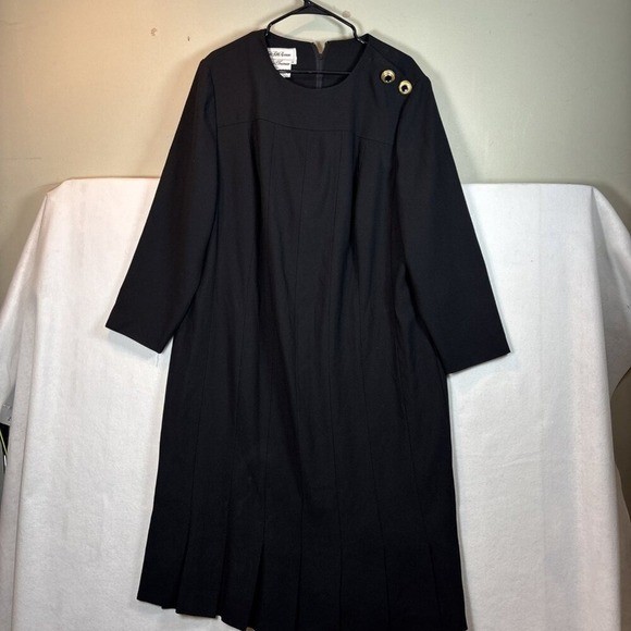 Floral Rickie Freeman Teri Jon Saks Fifth Avenue Black Dress Size 16
