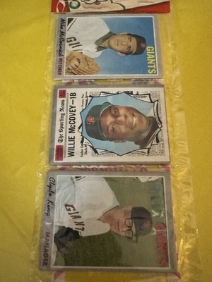1970 TOPPS BB Holiday 12 Card Rack SAN FRANCISCO GIANTS WILLIE MCCOVEY EX+