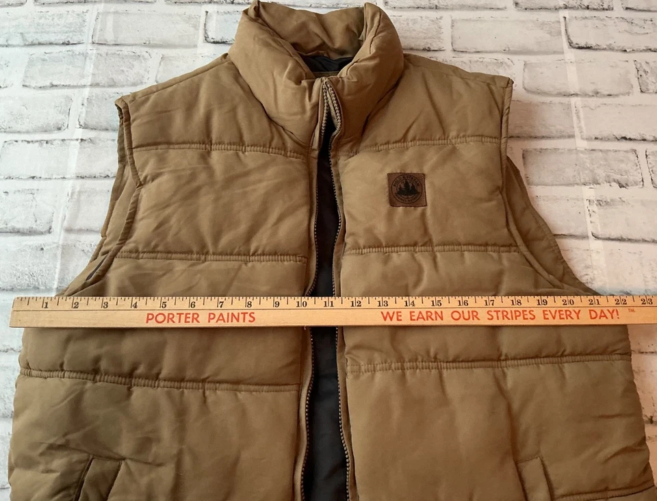 Field & Stream Original Outfitter Brown Puffer Vest Sleeveless Jacket Mens Med - Image 3 of 4