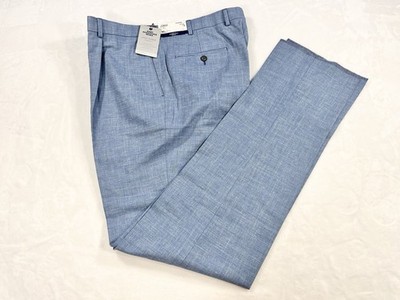 Hart Schaffner Marx Chicago Fit Performance Traveler Mens Dress Pant 38 Unhemmed