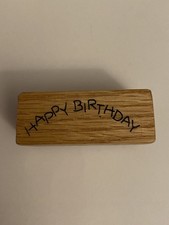 Stampin Up Happy Birthday Wood Mounted Rubber Stamp RS63