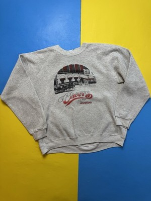 Vintage 90s Cheers Boston Sweatshirt  Crewneck Pullover Bar Beer Large Gray