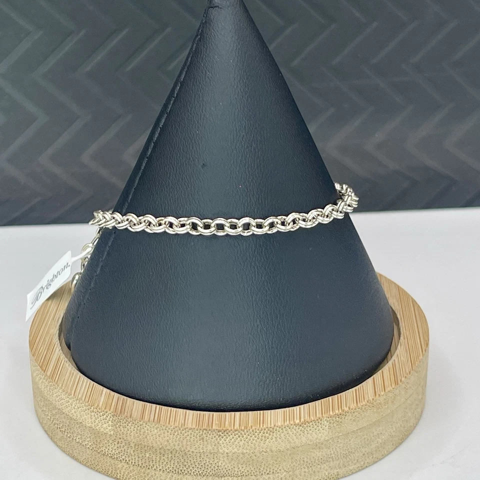 NUEVO CON ETIQUETAS Brighton Neve Copo de Nieve Dije Pulsera Tono Plata Perla Cristal Invierno Foto 4 de 4