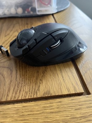 ELECOM DEFT Trackball Maus, kabellos 2,4 GHz, Fingersteuerung, 8 Tasten Funktion