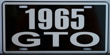 1965 65 Pontiac Gto License Plate 389 400 455 Tri Power Hurst Ram Air Judge Goat