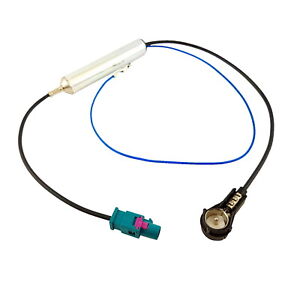 Cable adaptateur Fakra Iso bleu pour antenne autoradio SEAT SKODA VW AUDI