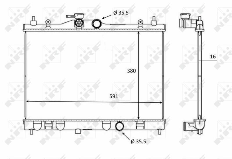 NRF 58236 Radiator, engine cooling for NISSAN