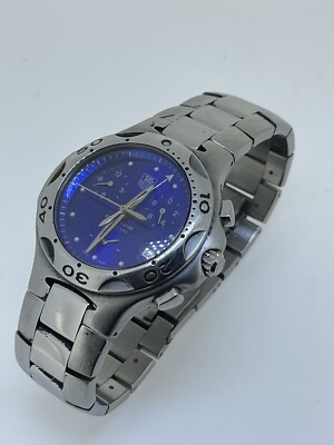 Tag Heuer Kirium CL1114 Chronograph Blue Dial Steel 40mm Quartz