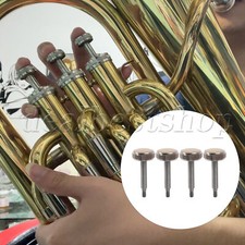 4 x Nickel Plated Brass Euphonium Valve Finger Buttons Woodwind Part
