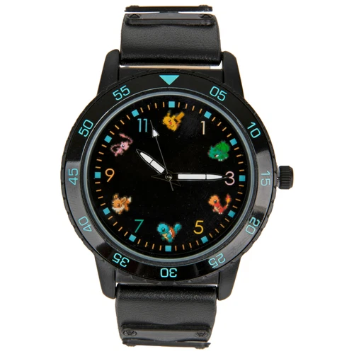 Pokemon Character Symbols For Numbers Watch with Adjustable Strap Black