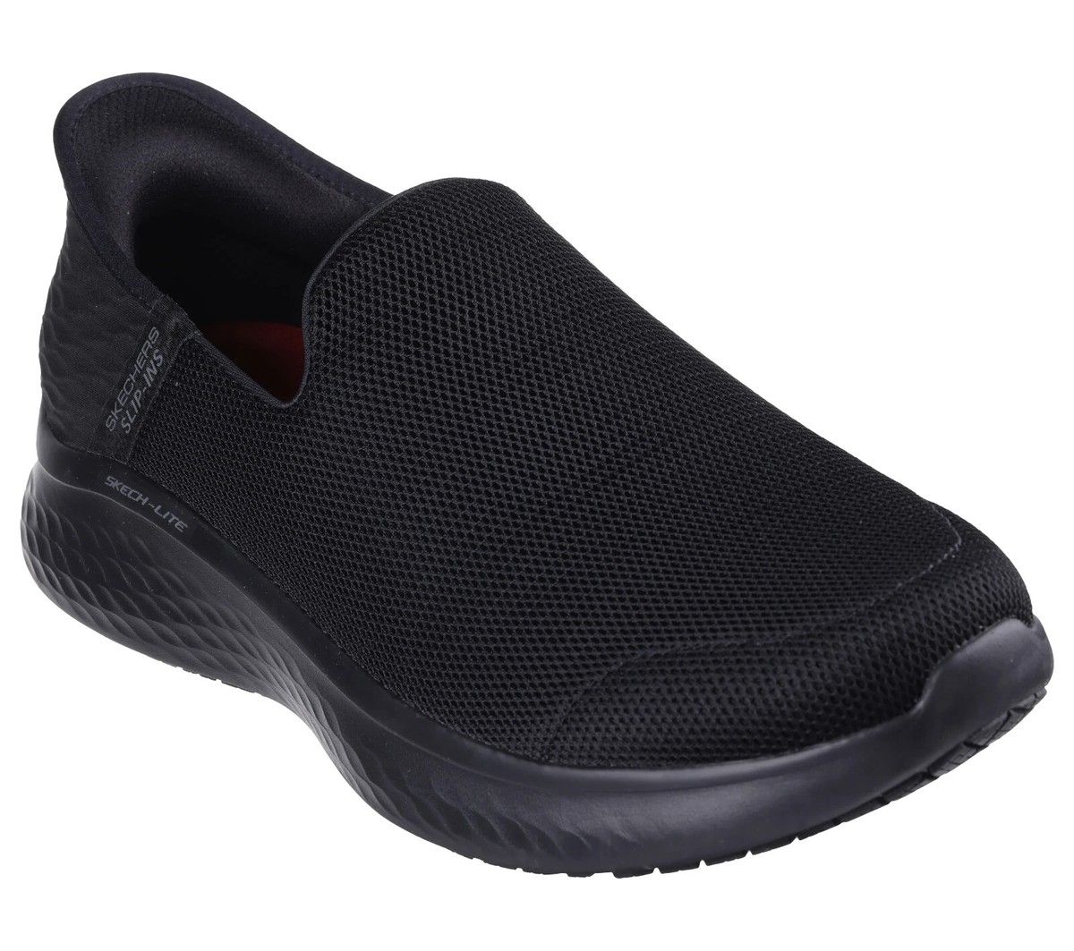 Skechers Shoes Work Slip Ins Men Black Slip Resistant Slip On