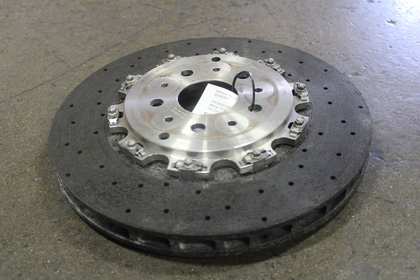 Ferrari 599, 612, Rear CCM Carbon Brake Rotor, Used, P/N 216835