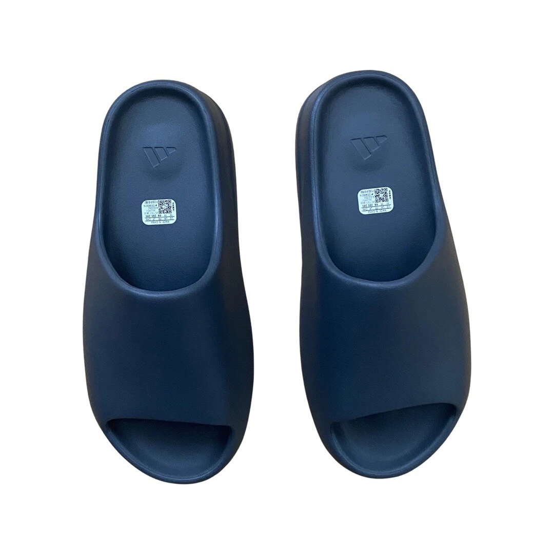 navy blue yeezy slides