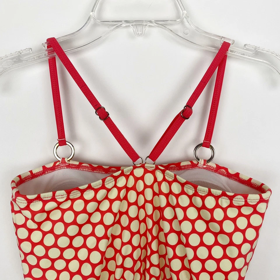 Топ танкини женский Lime Ricki Coral бледно-желтый в горошек VBack с оборками размер S - Изображение 3 из 4