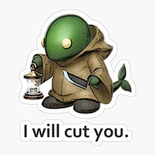 Fantasy Knife Video Tonberry Ff Final Games Game Sticker Decal Vinyl - Peel and