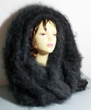 Sciarpa scialle tubolare mohair soft fuzzy TUBE scarf shawl colletto scollo a T lungo 335 cm!